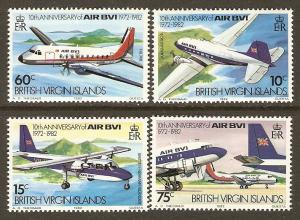 Virgin Islands #434-7 NH Nat'l Airline