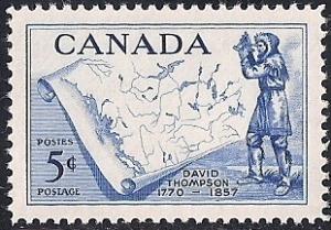 Canada #370 5 cent David Thomps mint OG NH EGRADED XF 92 XXF