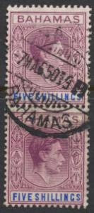 Bahamas SG 156b pair SC#112  Used 1938+ definitive wmk script