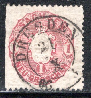 German States Saxony Scott # 17, used