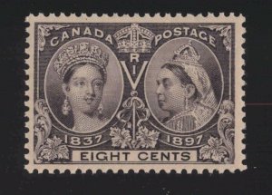 Canada Sc #56 (1897) 8c dark violet Victoria Diamond Jubilee Mint VF NH