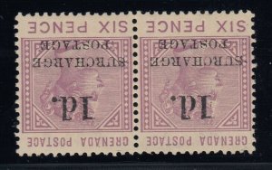 Grenada, Sc J4 (SG D4), Watermark Inverted, MNH horizontal pair