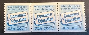 Scott#: 2005- Consumer Education 20¢ Plate Number Coil (PNC #2) MNHOG - Lot 12