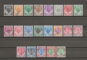 MALAYA/KEDAH 1950/55 SG 76/90 USED Cat £190