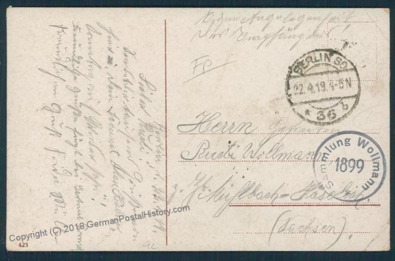 Germany 1919 Berlin Communist Spartakist Revolution Freikorps Feldpost Car 51447