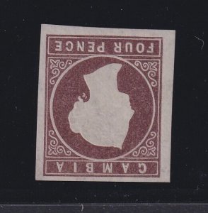 Gambia, SG 5w, MNG (no gum), Watermarked Inverted variety, signed Thier