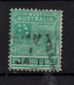 Western Australia 1902 5/- Emerald Green SG126 fine used WS36688