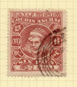 India Cochin 1943 Early Issue Fine Used 6p. 200412