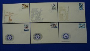 aviation history set of 6 FDC Poland 1978