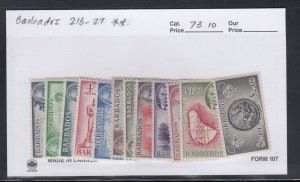 Barbados 216-27 KGVI Definitive mnh