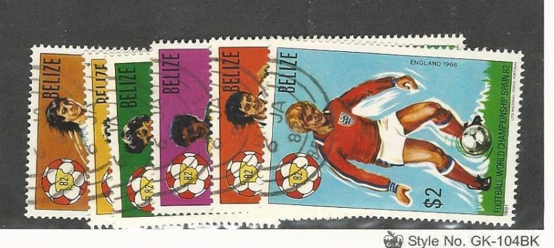 Belize, Postage Stamp, #601-606 Used, 1981 Soccer, Football