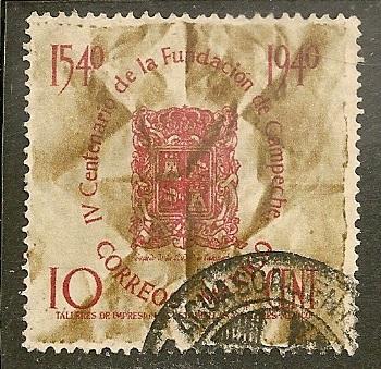 Mexico      Scott   763   Arms, City Anniversary     Used