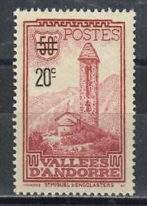 Andorra, French Stamp 64  - Surcharged