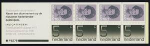 Netherlands 621a Booklet PB27B MNH Queen Beatrix, Numeral