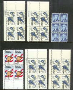 UNITED STATES (198) Blocks/Plate Blocks/Strips Stamps ALL Never Hinged FV=$67+