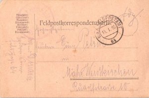 Austria Soldier's Free Mail 1916 K.u.K. Feldpostamt 64 Postcard to Weisskirch...