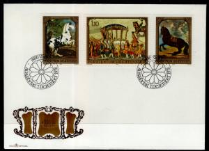 Liechtenstein 660-662 Horse Paintings U/A FDC