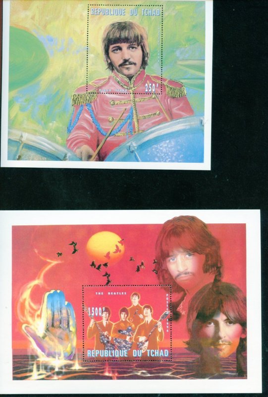 BEATLES FANTASTIC LOT OF 6 SHEETLETS & 13 SOUVENIR SHEETS MINT NH