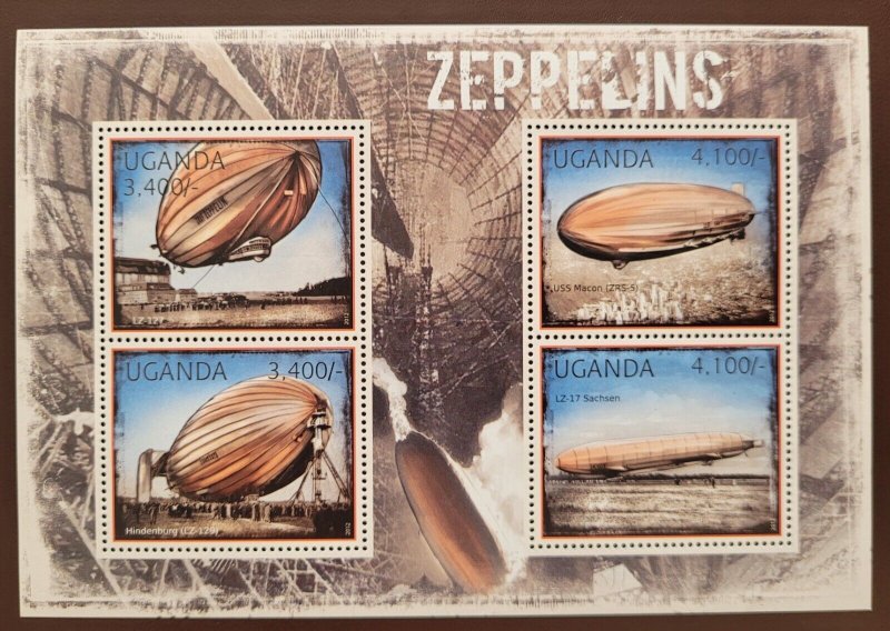 Uganda 2012 /   Transport - Zeppelins  / 4v ms