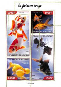 A9675 - TOGOLESE - MISPERF ERROR Stamp Sheet - 2022 - Fishes, Marine life-