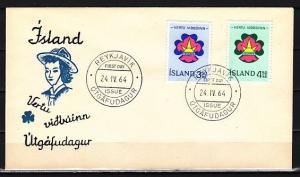 Iceland, Scott cat. 360-361. Boy & Girl Scouts issue on a First day cover. ^