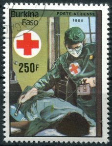 Burkina Faso Sc#753 Used, 250fr multi, Red Cross 75th Anniversary (1985)