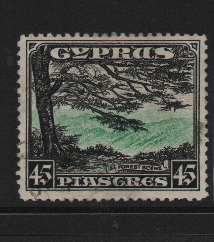 Cyprus KGV 1934 SG143 45 Piastres - used