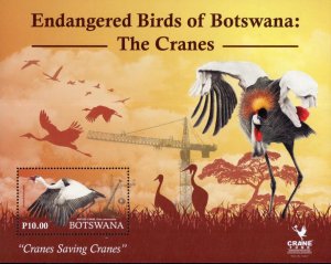 Botswana - 2019 Endangered Cranes MS MNH**