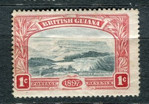 BRITISH GUIANA; 1897 early classic QV Pictorial issue Unused 1c. value