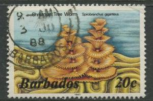 Barbados -Scott 645a -  Marine Life Issue - 1985-86 - FU - Single 20c Stamps