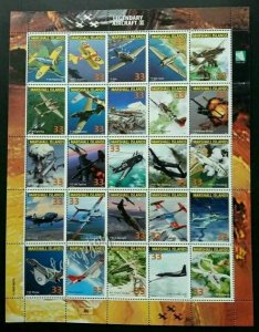 Marshall Islands Legendary Aircraft II 2000 Aviation War Navy (sheetlet) MNH