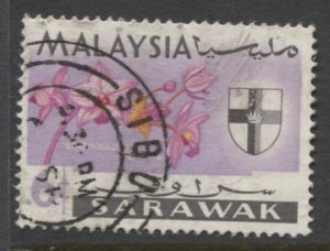 STAMP STATION PERTH Sarawak #231  State Crest & Orchid Type Used 1965