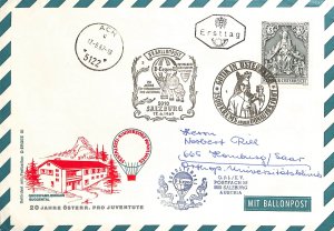 Austria Österreich balloon post air mail Ballonpost used no. 37