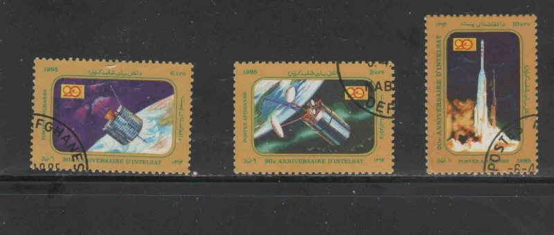 AFGHANISTAN #1135-1137  1984  SPACE     MINT VF NH  O.G CTO  a