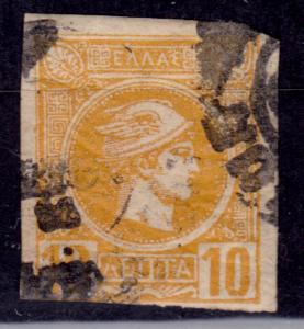Greece, 1886-88, Hermes, 10L, sc#67, used
