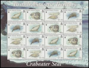 BAT WWF Crabeater Seal Sheetlet of 4 sets SG#506-509 MI#505-508 SC#505-508