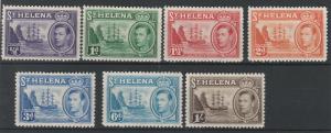 ST HELENA 1938 KGVI SHIP RANGE TO 1/-