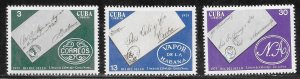 Cuba 1970-1972 1975 Stamp Day set MNH