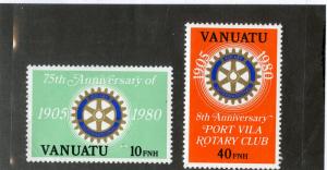 VANUATU 293-294 MH SCV $0.75 BIN $0.35 ROTARY