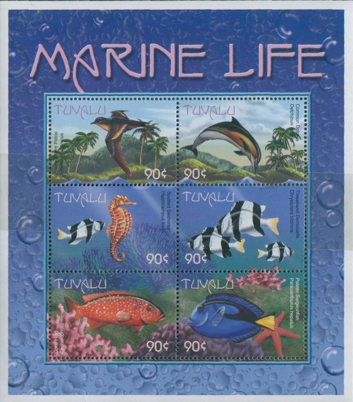 Tuvalu 2000 SG895a Marine Life sheetlet MNH