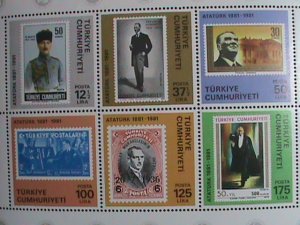 TURKEY STAMP:1981 SC#2194- CENTENARY OF KEMAL ATATURK MNH S/S SHEET VERY FINE