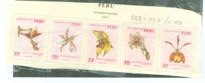 Peru #553-557  Single (Complete Set)