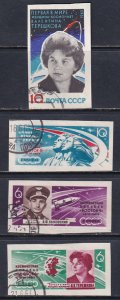 Russia 1963 Sc 2750-3 Valentina Tereshkova Valeri Bykovski Cosmonauts Stamp CTO