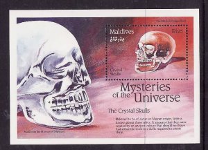 Maldive Is.-Sc#1759- id2-Unused NH sheet-Mysteries of the Universe-Crystal Skull