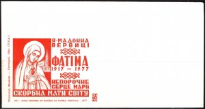 1977 US Envelope Commemorate 60th Anniversary Appearance Of Our Lady In Fatima