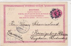 sweden 1900 stamps card ref 19549