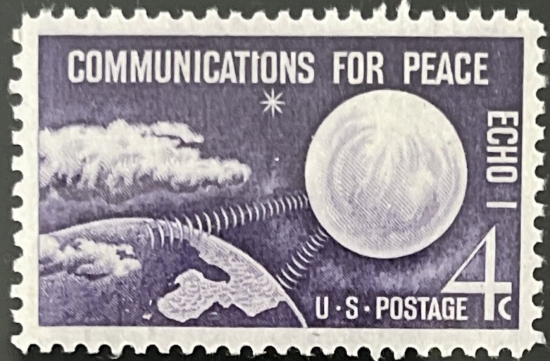 Scott #1173 1960 4¢ Echo I Communications for Peace MNH OG VF/XF