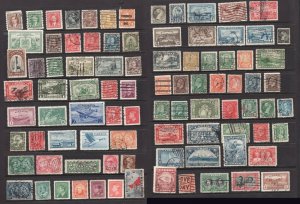 95 Used Canadian stamps -  Good selection from 1880's to 1950's  superfleas 