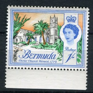 BERMUDA; 1962 early QEII issue MINT MNH unmounted 1s. Margin value