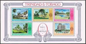 Trinidad & Tobago 283a sheet, MNH. Michel Bl.22. Tourism 1978. Hotels.